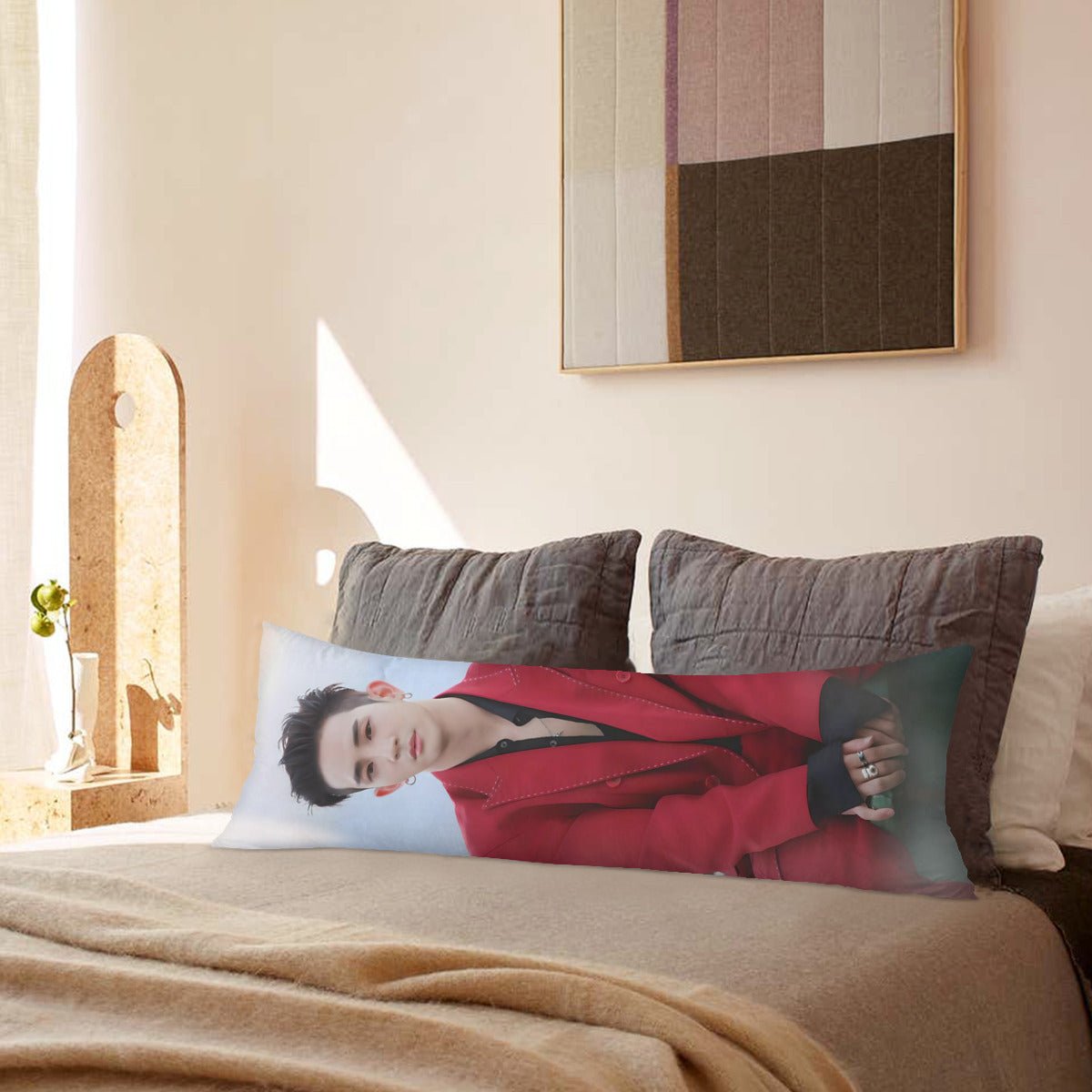 The Rose Park Dojoon Full Body Pillow Case - Double Sided with two different photos full body pillowcases - 3 sizes! Great Kpop gift idea! - Beyond The Shoppe