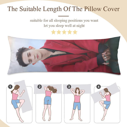 The Rose Park Dojoon Full Body Pillow Case - Double Sided with two different photos full body pillowcases - 3 sizes! Great Kpop gift idea! - Beyond The Shoppe