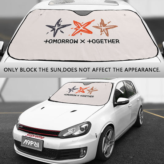 TXT Car Sun Shade - TXT Logos - Car Sun Shade - Gift for MOA Car Sunshade - K - Pop Inspired Car Accessories - Beyond The Shoppe