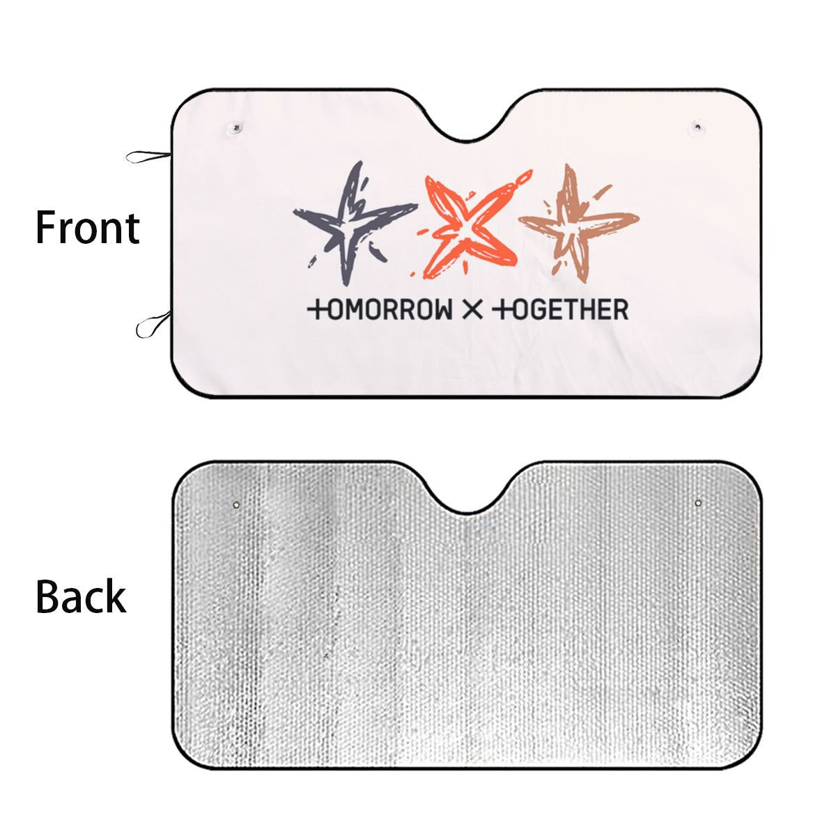 TXT Car Sun Shade - TXT Logos - Car Sun Shade - Gift for MOA Car Sunshade - K - Pop Inspired Car Accessories - Beyond The Shoppe