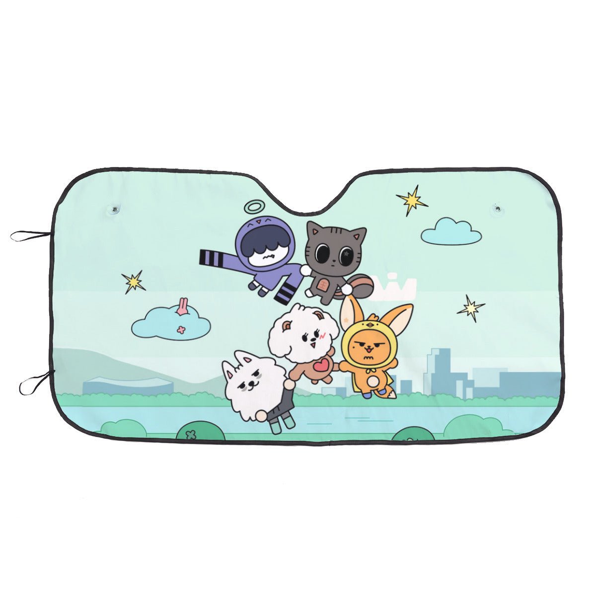 TXT Car Windshield Sun Shade - Tomorrow x Together - Car sun visor - Car sun blocker - Windshield heat shield - Auto sunshade - Sun Cover - Beyond The Shoppe