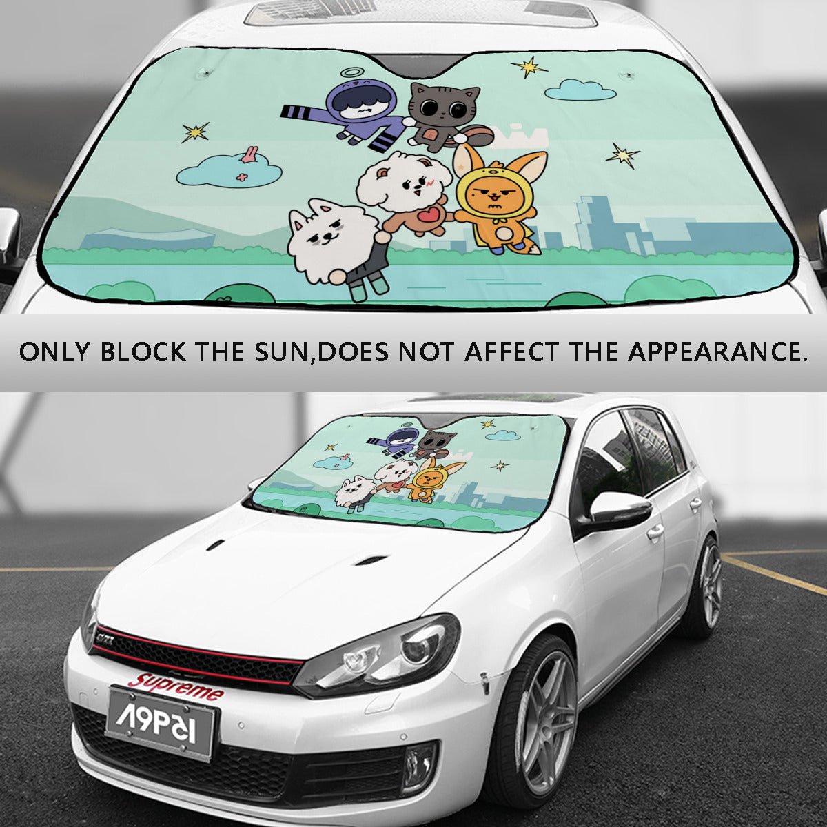 TXT Car Windshield Sun Shade - Tomorrow x Together - Car sun visor - Car sun blocker - Windshield heat shield - Auto sunshade - Sun Cover - Beyond The Shoppe