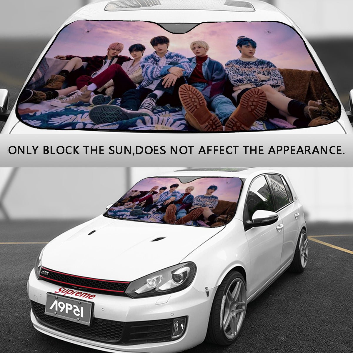 TXT Car Windshield Sun Shade - Tomorrow x Together - Windshield Sun Shade - Car sun visor - Car sun blocker - Windshield heat shield - Auto - Beyond The Shoppe