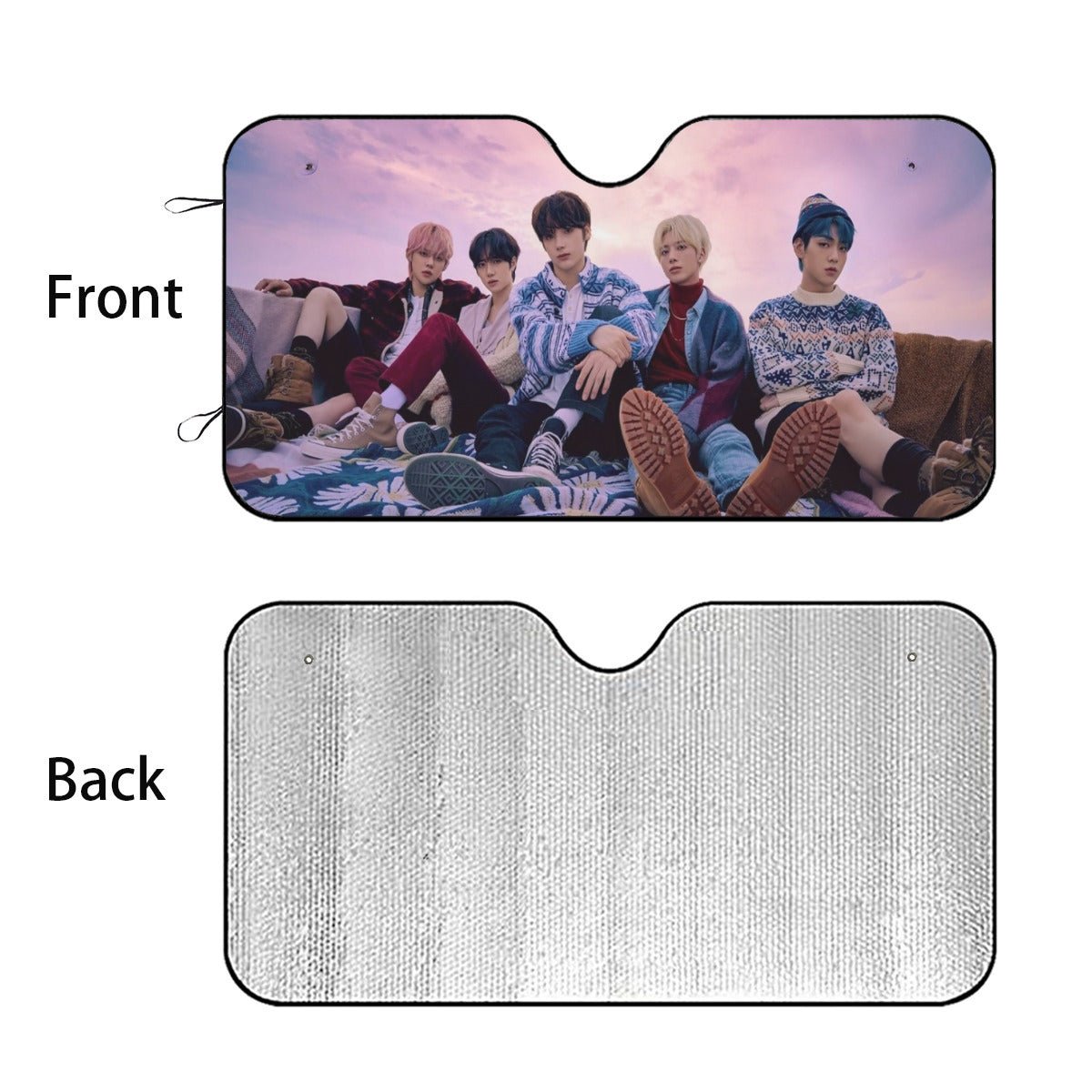 TXT Car Windshield Sun Shade - Tomorrow x Together - Windshield Sun Shade - Car sun visor - Car sun blocker - Windshield heat shield - Auto - Beyond The Shoppe