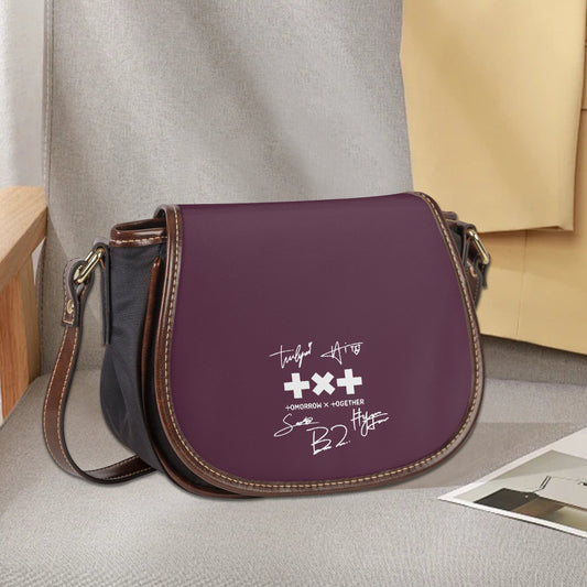 TXT Flap Saddle Bag – Perfect Everyday Crossbody Purse - Tomorrow x Together Chic & Cute Bag - Beyond The Shoppe
