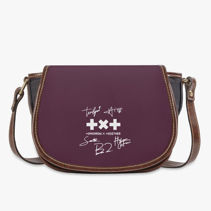 TXT Flap Saddle Bag – Perfect Everyday Crossbody Purse - Tomorrow x Together Chic & Cute Bag - Beyond The Shoppe