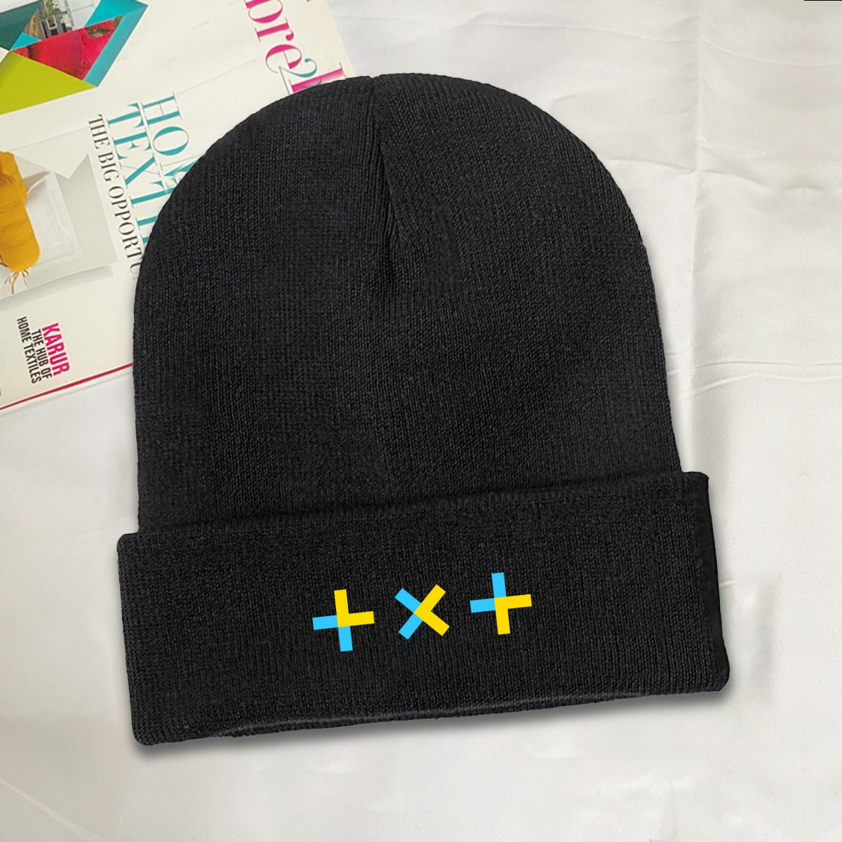 TXT Logo Beanie for Adults – Cozy Polyester Knit Hat - Stylish, Comfortable & Trendy Hat - Beyond The Shoppe