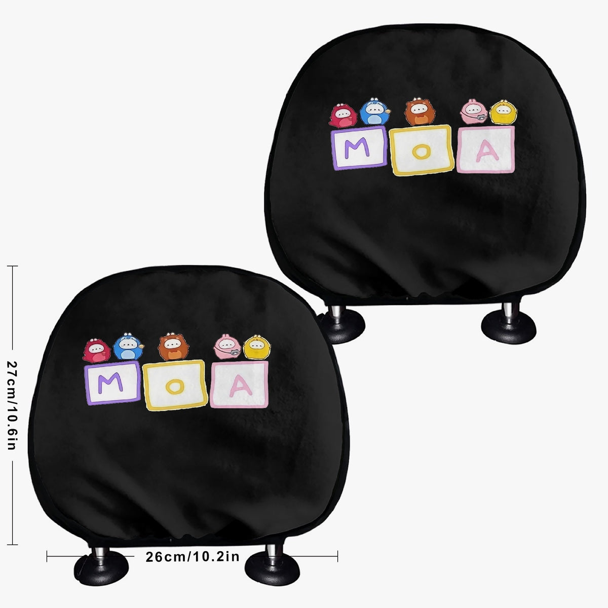 TXT MOA Car Headrest Covers - 2Pcs - car accessories - Great KPop Gift! - Beyond The Shoppe