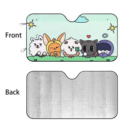 TXT - Windshield Sun Cover - Tomorrow x Together - MOA - Windshield Sun Shade - Car sun visor - Car sun blocker - Windshield heat shield - Beyond The Shoppe